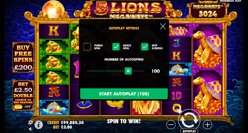 5 lions megaways online