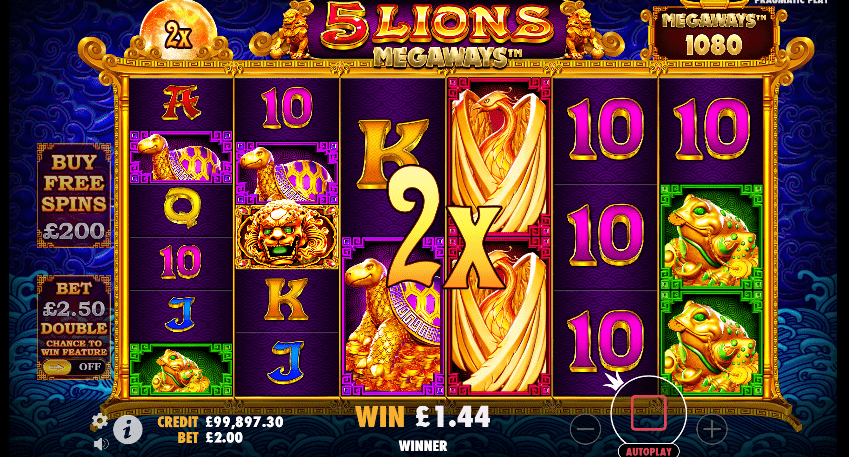 5 lions megaways slot