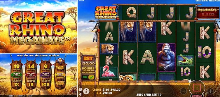 play great rhino megaways slot