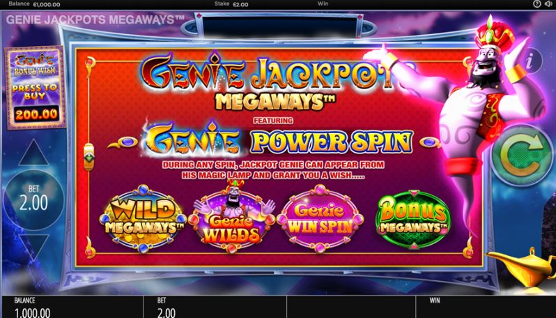 genie jackpots megaways slot