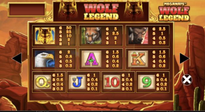 wolf legend megaways slot