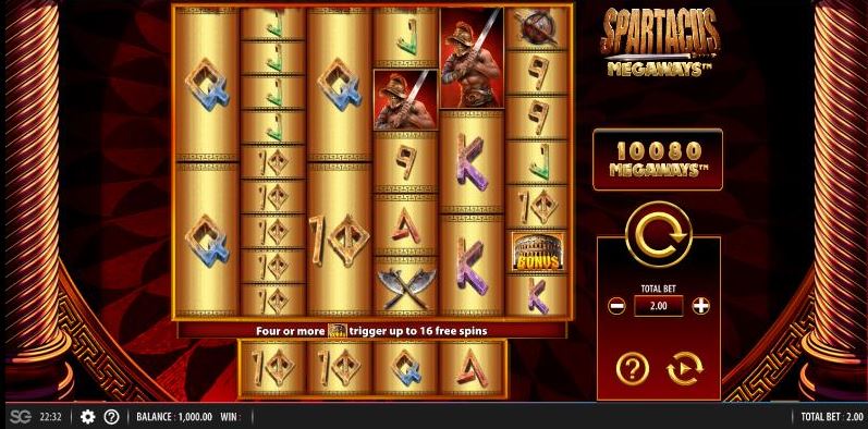 spartacus megaways slot 