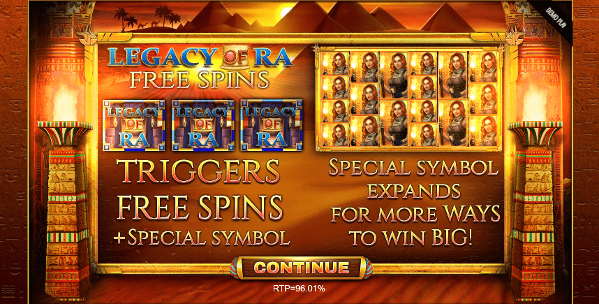 legacy of ra megaways bonus