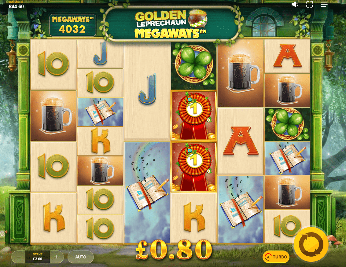 golden leprechaun megaways win